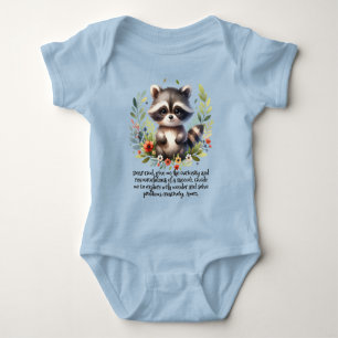 Body Para Bebé Raccoon Woodland Kids Christian Prayer