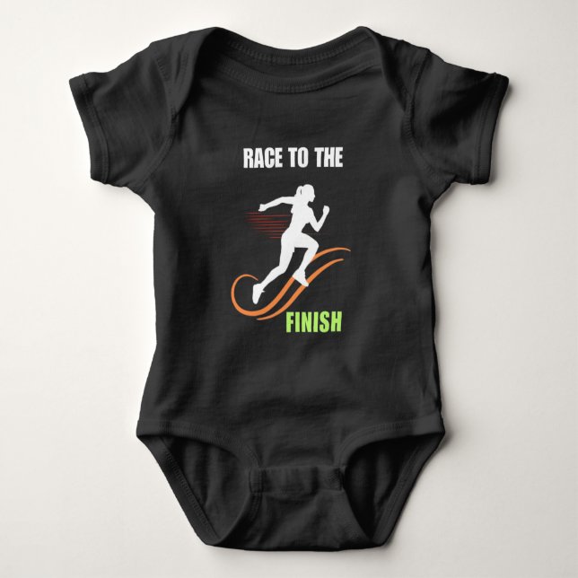 Body Para Bebé Race to the Finish (Anverso)