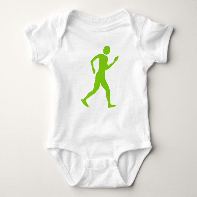 Body Para Bebé Racewalking - Martian Green (Anverso)