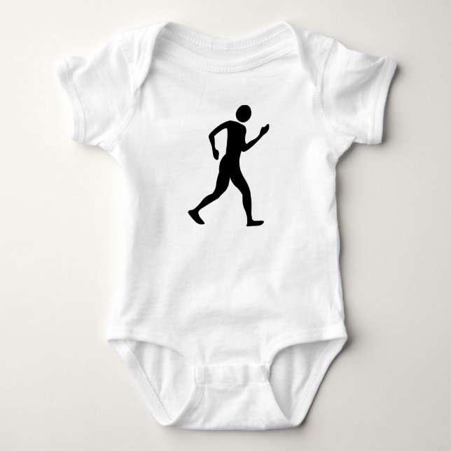 Body Para Bebé Racewalking - negro (Anverso)