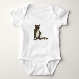 Body Para Bebé Racón lindo en el Ilustracion de la selva de pino