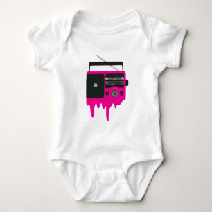 Body Para Bebé Radio rosa de fusión