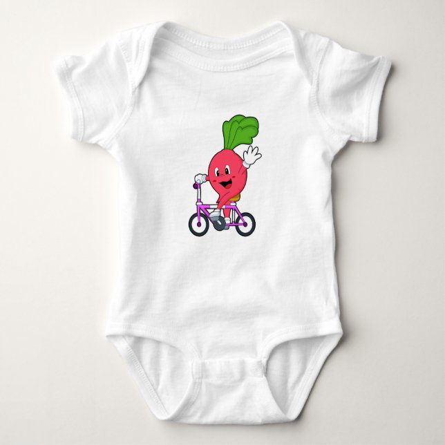 Body Para Bebé Radish con bicicleta (Anverso)