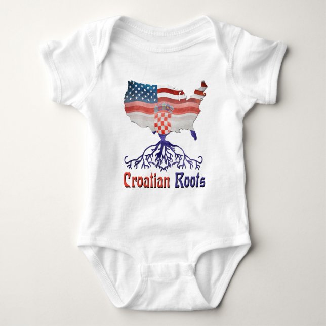 Body Para Bebé Raíces croatas americanas (Anverso)