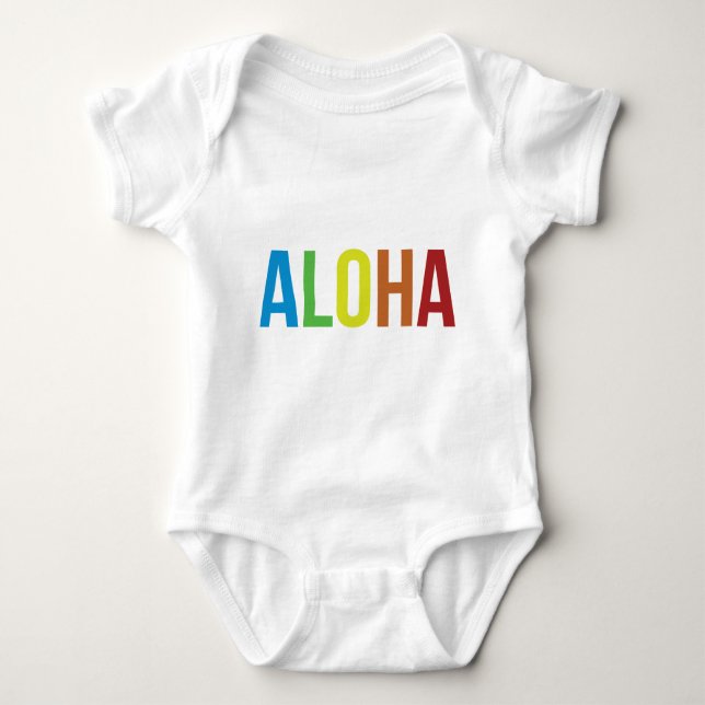 Body Para Bebé Rainbow Aloha (Anverso)