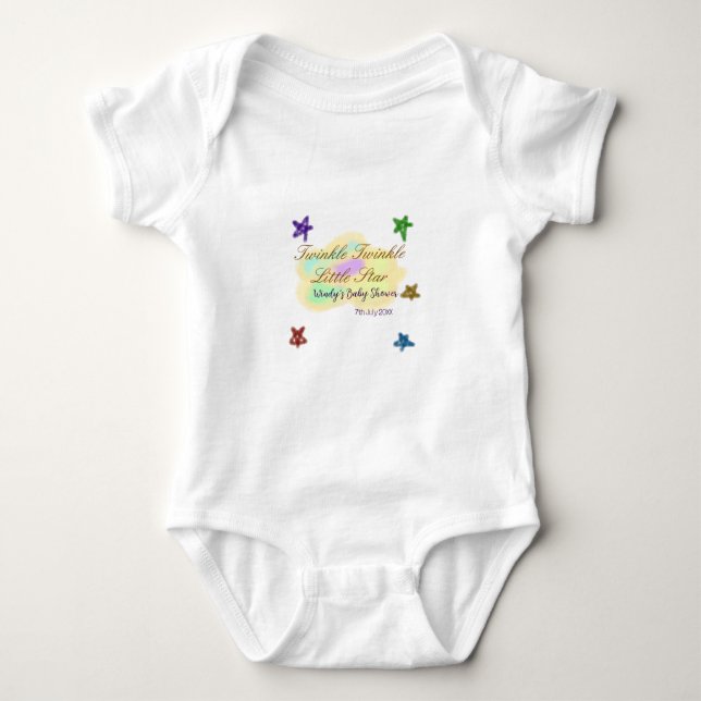 Body Para Bebé Rainbow clouds twinkle Twinkle Little Star baby (Anverso)