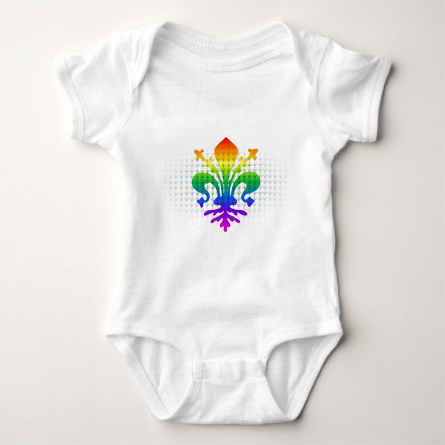 Body Para Bebé Rainbow Fleur-de-lis (Anverso)