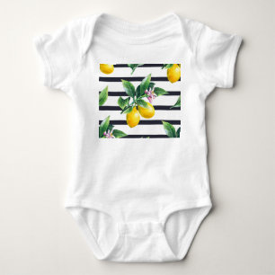Body Para Bebé Rama de limón: Citrus Watercolor Bliss