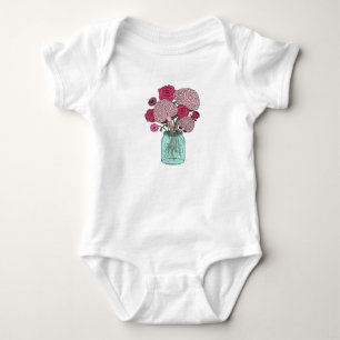 Body Para Bebé Ramo de flores cerebrales