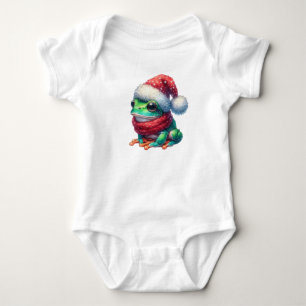 Body Para Bebé Rana de Navidades Adorables