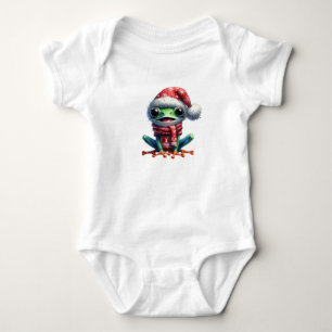 Body Para Bebé Rana de Navidades alegres