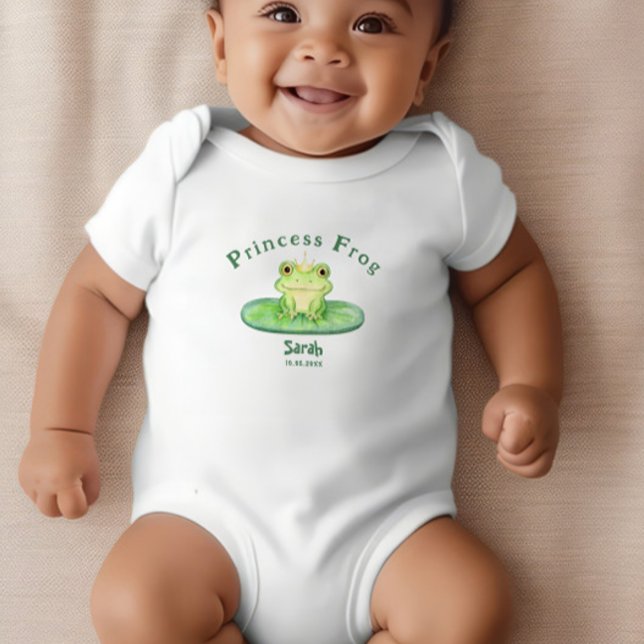 Body Para Bebé Rana de princesa linda personalizada (Subido por el creador)