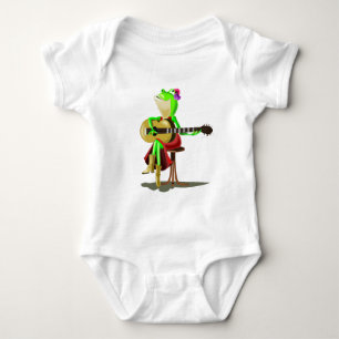 Body Para Bebé Rana Jugando Guitarra Funny Baby Bodysuit