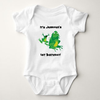 Body Para Bebé Ranas frenéticas nombre personal evento Baby Tee