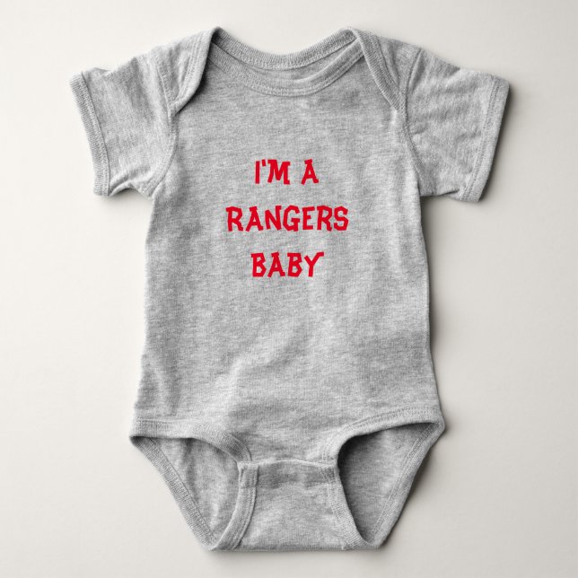 Body Para Bebé Rangers Baby One Pie Gray (Anverso)