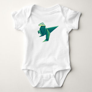 Body Para Bebé Raptor de originami con ojos de googly
