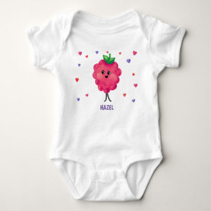 Body Para Bebé Raspberry Personalizado Berry Primer cumpleaños