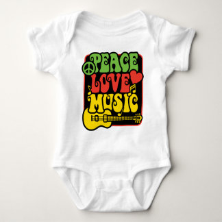 Body Para Bebé Rasta Peace Love Music