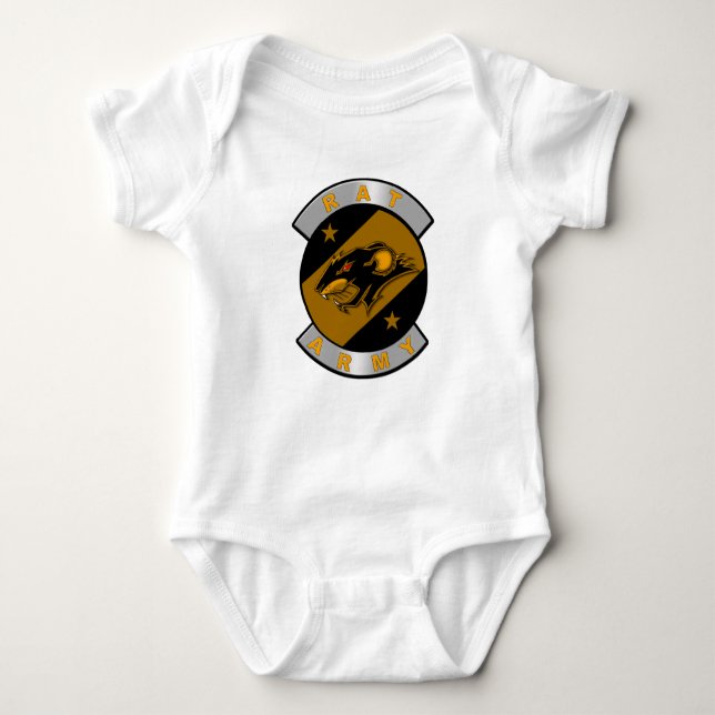 Body Para Bebé Rat Army Baby Bodysuit (Anverso)