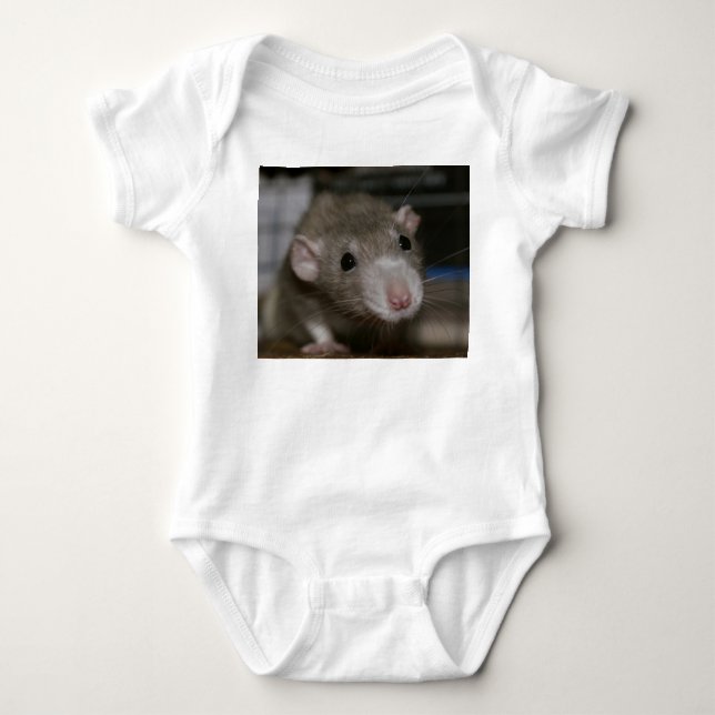 Body Para Bebé Rata curiosa (Anverso)