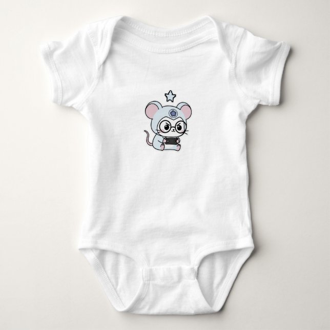 Body Para Bebé Ratoncito lindo y adorable  (Anverso)