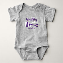 Rattle morado Horn Frog Baby Bodysuit