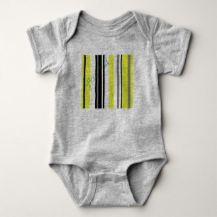Body Para Bebé Rayas negras amarillas minimalistas
