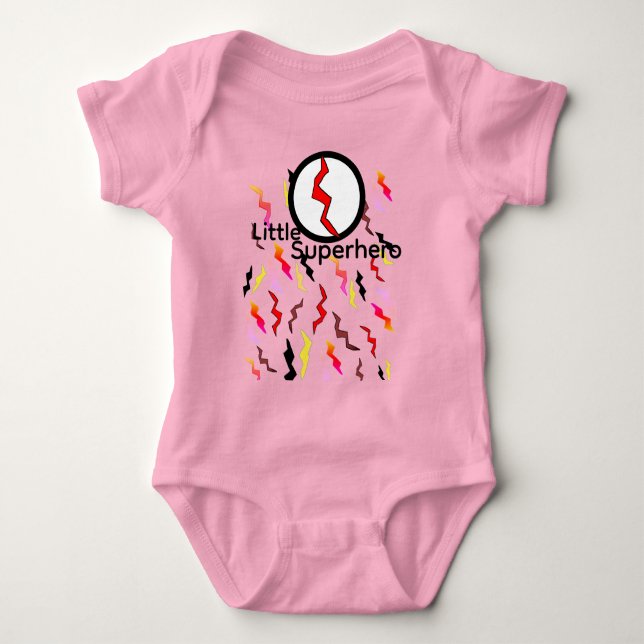 Body Para Bebé Rayo Relámpago Rosa Amarillo Bebé  (Anverso)