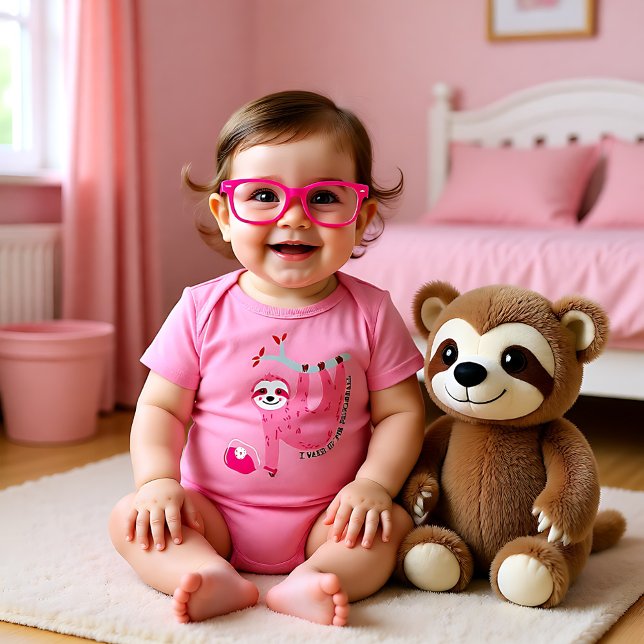 Body Para Bebé Razones de pickleball rosado 🦥 (Cute Pink pickleball sloths 🦥 Baby Bodysuit)