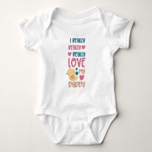 Body Para Bebé Realmente amo a mi papá Baby Bodysuit