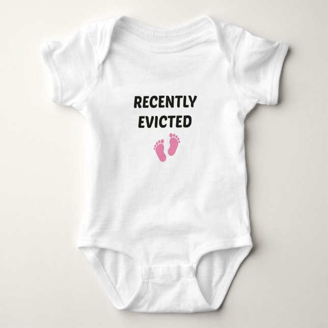 Body Para Bebé Recently Evicted,baby gift new baby evicted (Anverso)