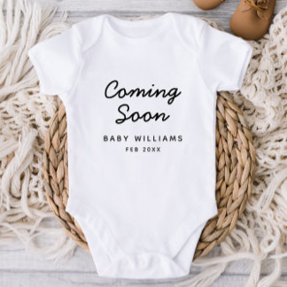 Body Para Bebé Recién nacido Invitación de embarazo Baby Bodysuit