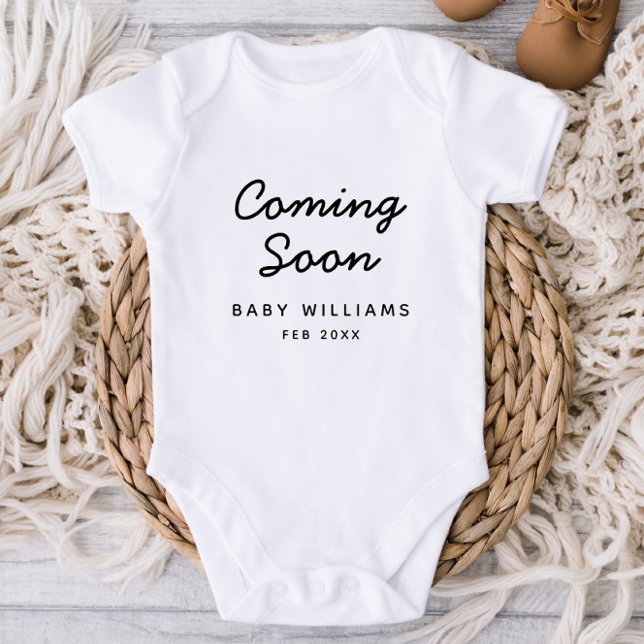 Body Para Bebé Recién nacido Invitación de embarazo Baby Bodysuit (Subido por el creador)