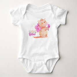 Body Para Bebé Recién nacido Princesa Lilibet Cute Kitten Nombrad