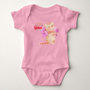 Body Para Bebé Recién nacido Princesa Lilibet Cute Kitten Nombrad