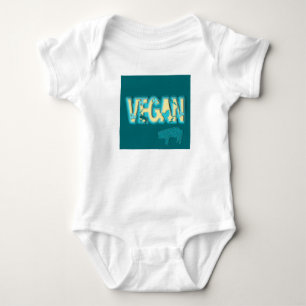 Body Para Bebé Recorte de papel vegano