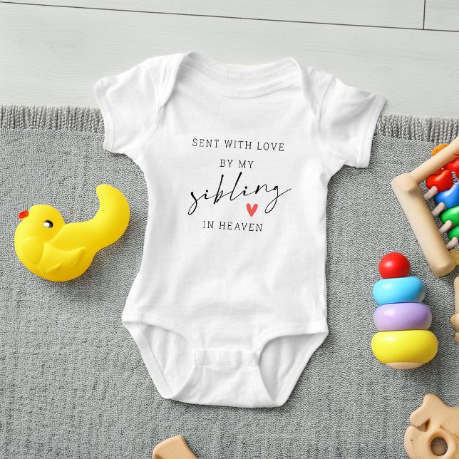 Body Para Bebé Recuerdo de mi hermano en el cielo (Remembrance My Sibling In Heaven Baby Bodysuit)
