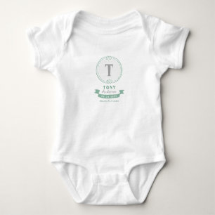 Body Para Bebé Recuerdos personalizados para bebé con monograma