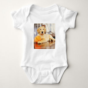 Body Para Bebé Recuperador de oro con juguete de baloncesto