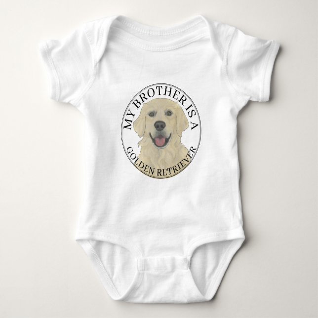 Body Para Bebé Recuperador de oro inglés personalizado (Anverso)