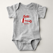 Red Plaid Rattle Raider Baby Bodysuit