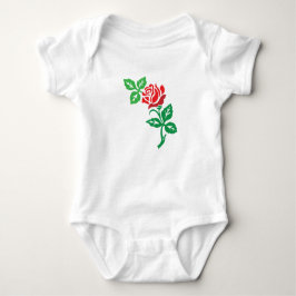 Body Para Bebé Red Rose Flower Design – Classic Floral Beauty