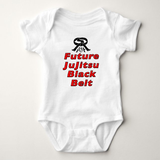 Body Para Bebé Redding JuJitsu Academia futuro cinturón negro (Anverso)