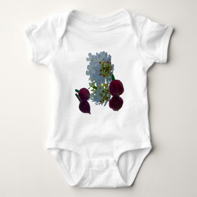 Body Para Bebé Reflejos Florales (Anverso)