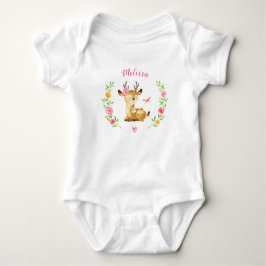 Body Para Bebé Regalo de Baby Shower de Deer Woodland Chica perso
