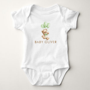 Body Para Bebé Regalo de baby shower de osito de peluche y globos
