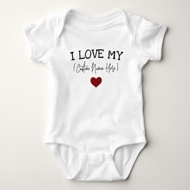 Body Para Bebé Regalo de Baby Shower Me Encanta El Texto De Mi Pe (Anverso)