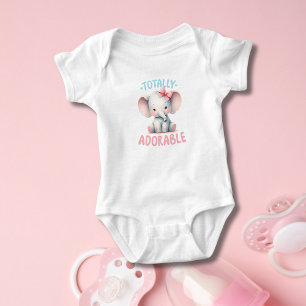 Body Para Bebé Regalo de baby shower para niña elefante rosa bebé