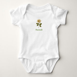 Body Para Bebé Regalo de bebé con nombre personalizado Boho Flowe