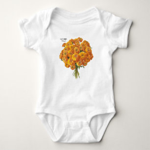 Body Para Bebé Regalo de cumpleaños de Marigold de Octubre en el